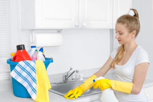 Service provider reviewing appointment details before arrival
